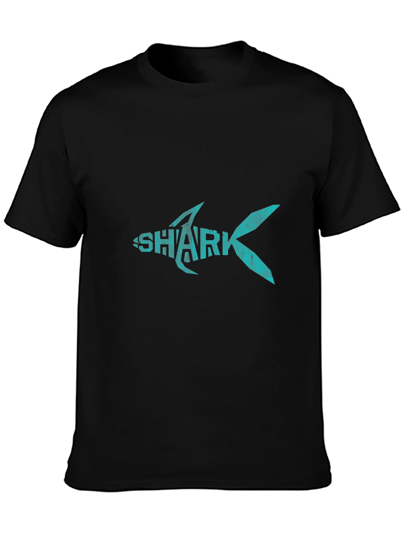 Shark Graphic Print Crew Neck T-Shirt