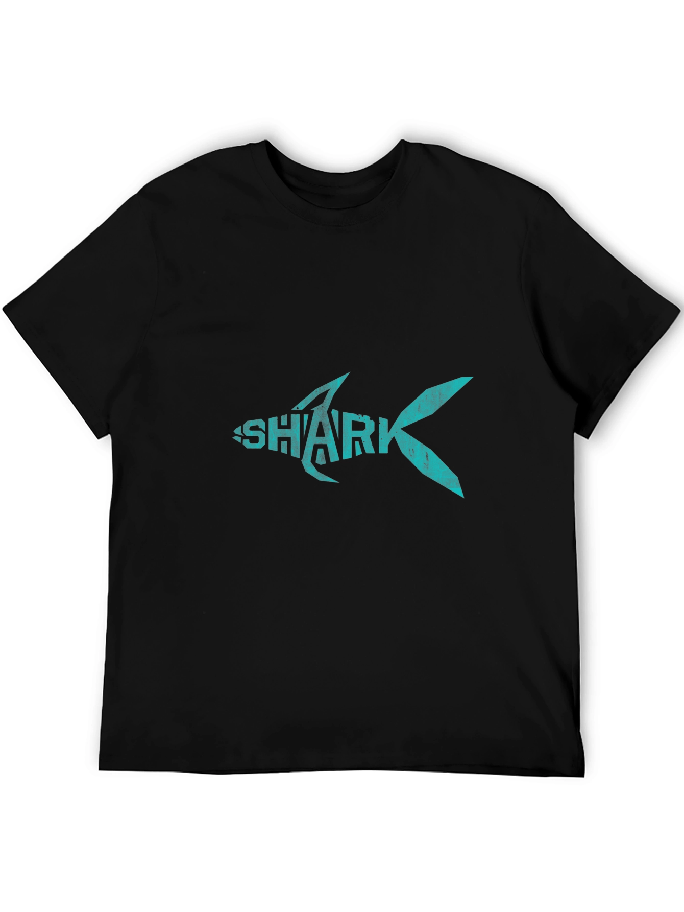 Shark Graphic Print Crew Neck T-Shirt