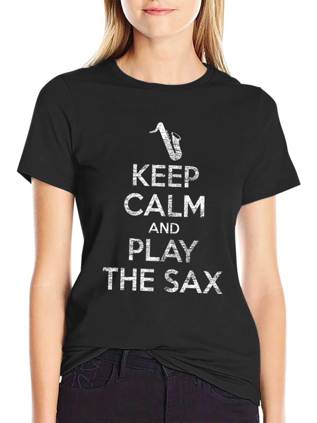 Keep Calm Play Saxophone T-Shirt - Music Lover Tee