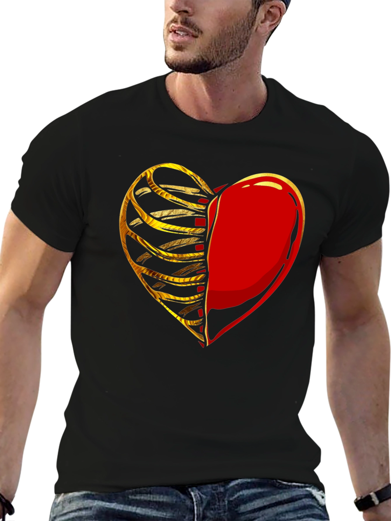 Heart Anatomy Graphic T-Shirt - Rib Cage & Love