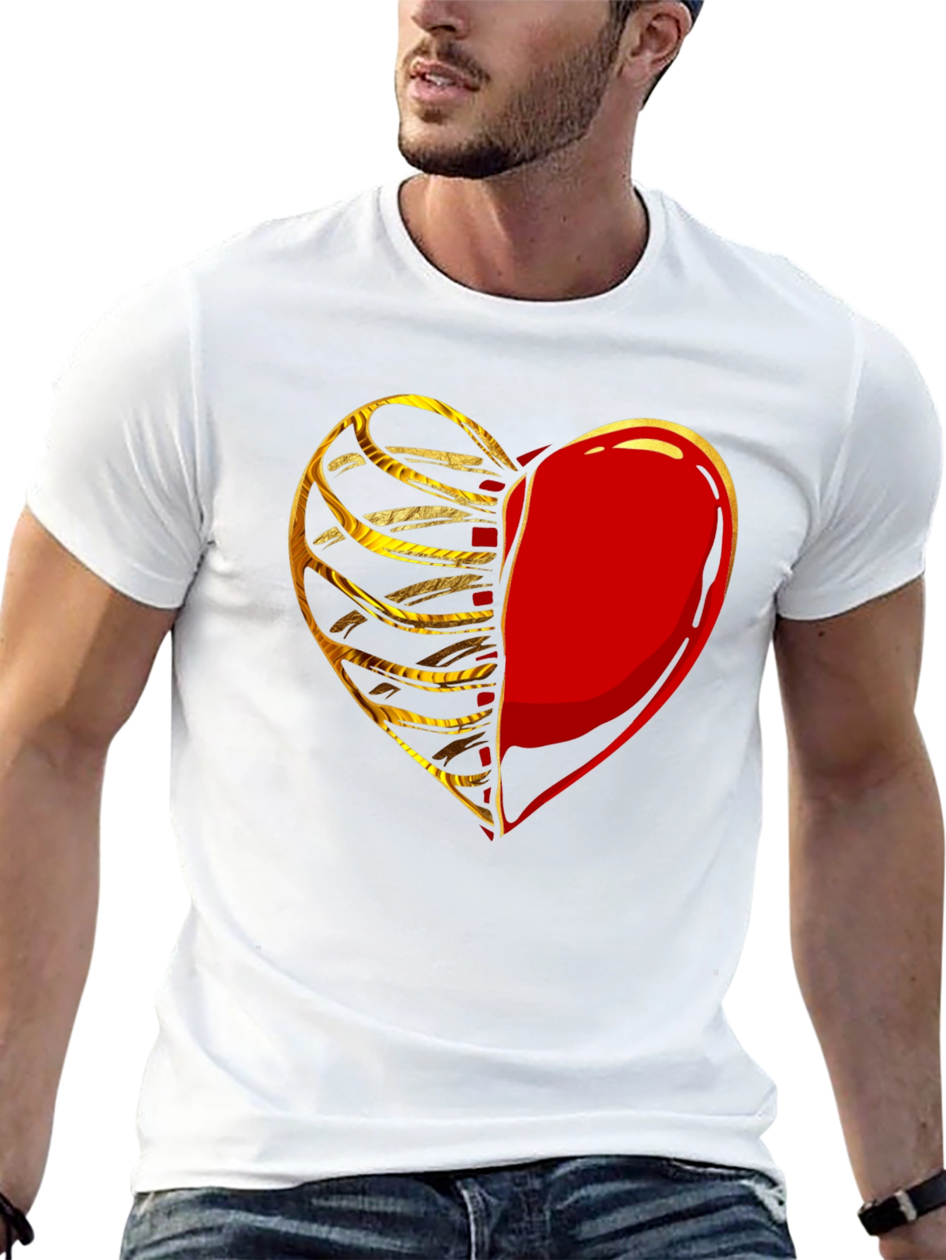 Heart Anatomy Graphic T-Shirt - Rib Cage & Love