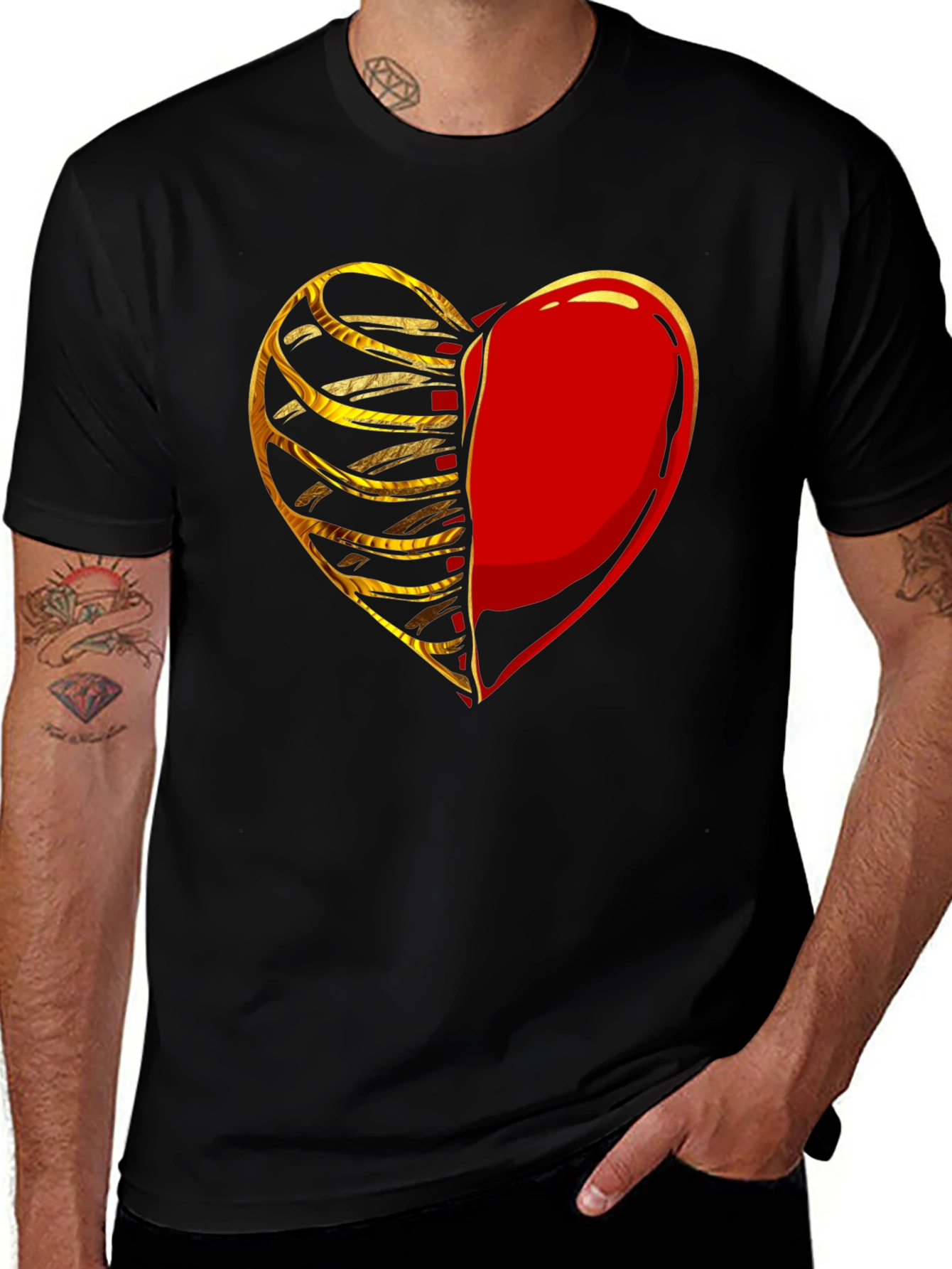 Heart Anatomy Graphic T-Shirt - Rib Cage & Love