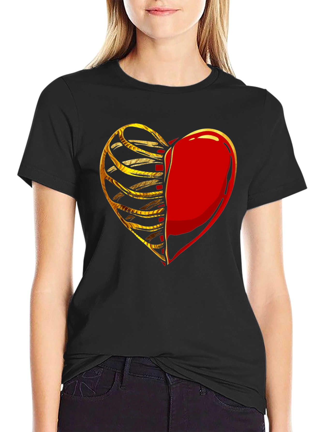 Heart Anatomy Graphic T-Shirt - Rib Cage & Love