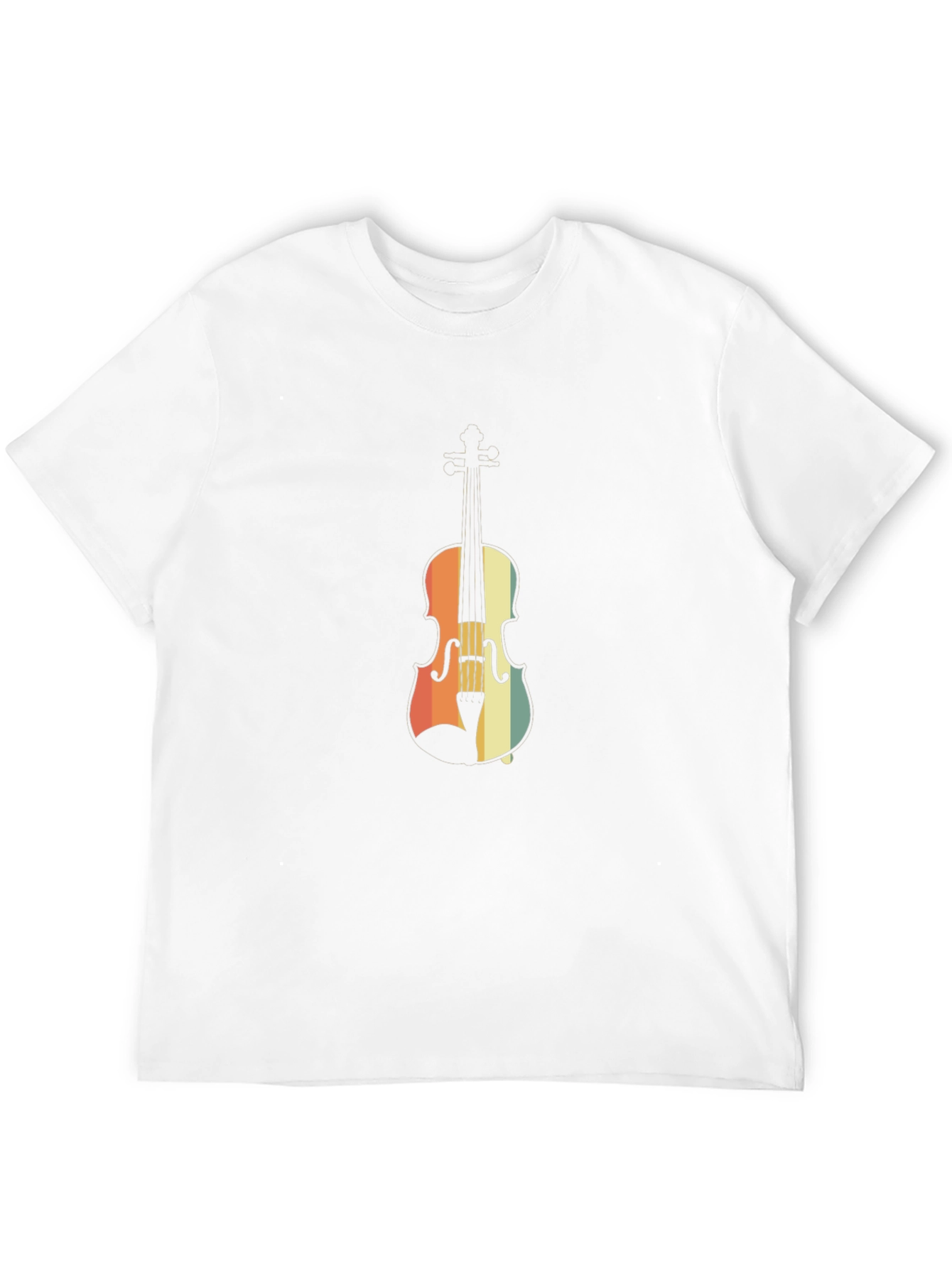Retro Violin Graphic Tee - Black