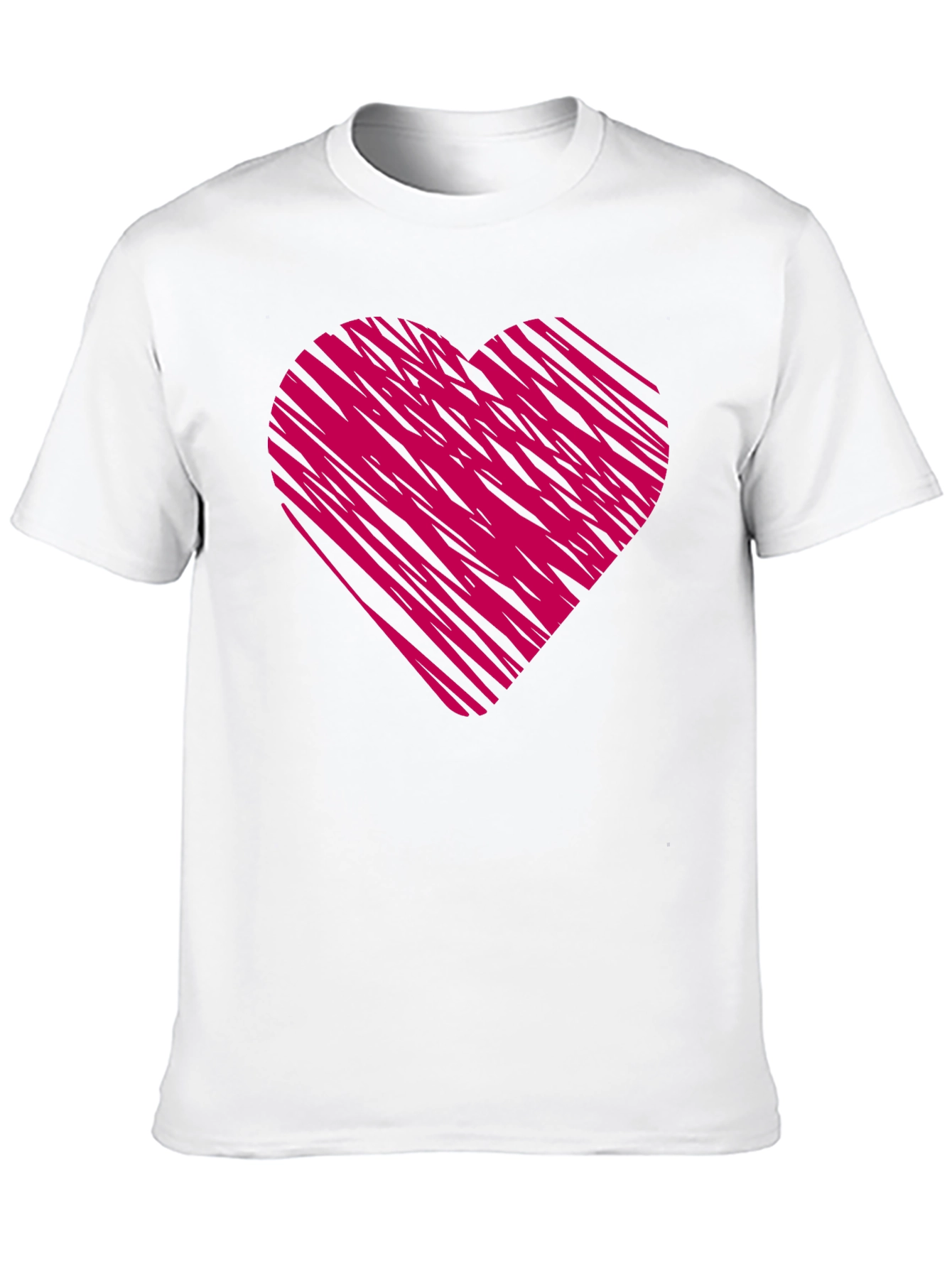 Black T-Shirt with Pink Heart Design