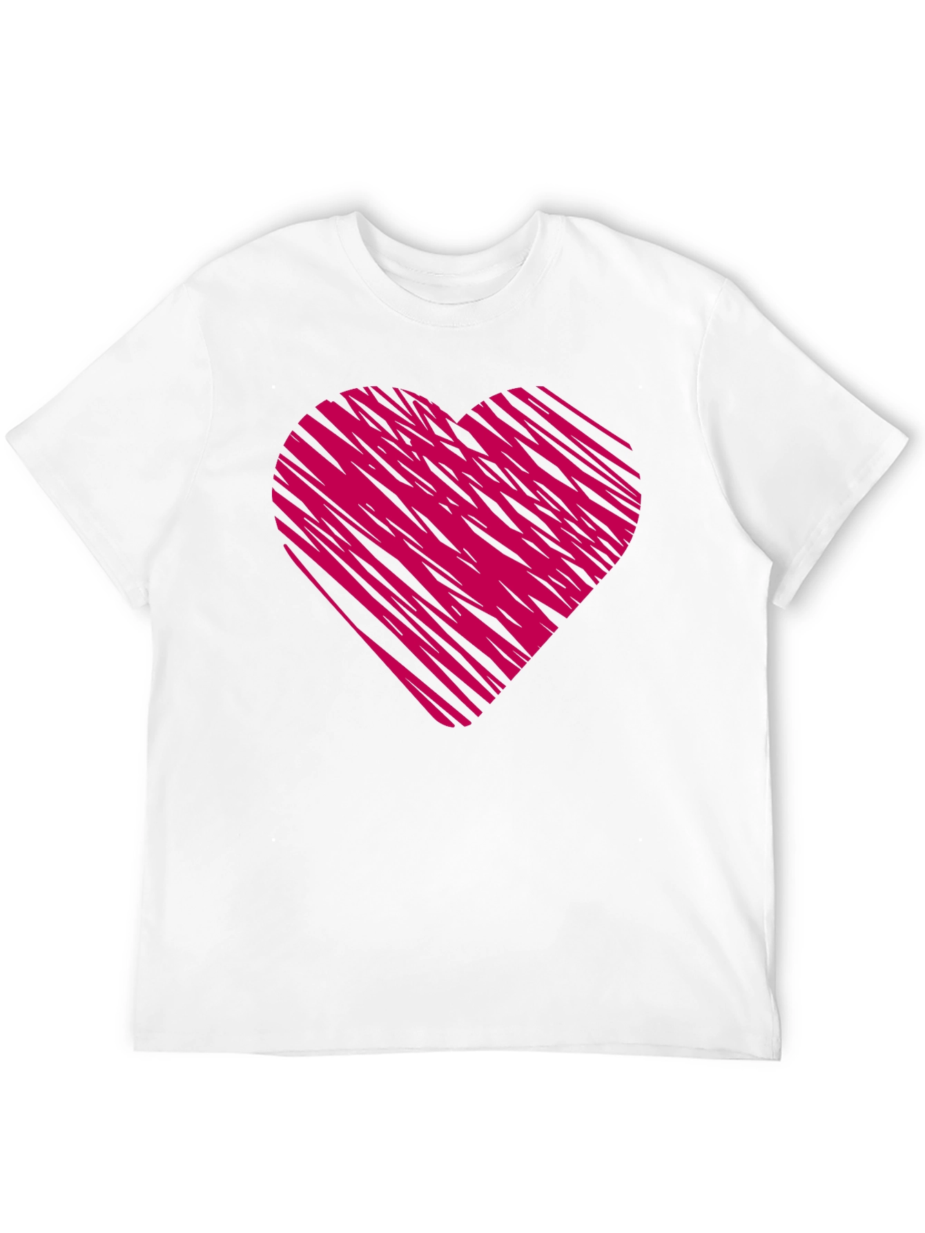 Black T-Shirt with Pink Heart Design