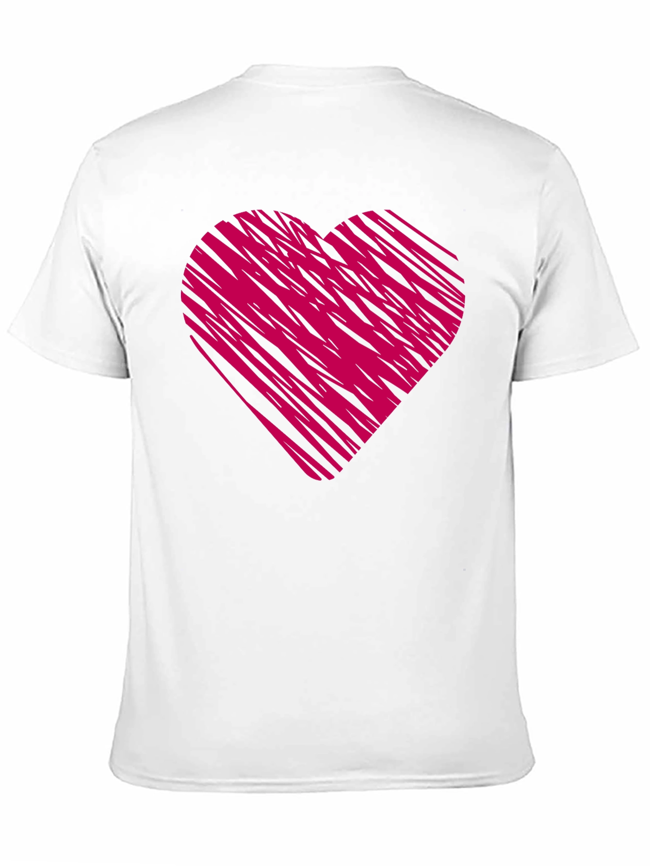 Black T-Shirt with Pink Heart Design