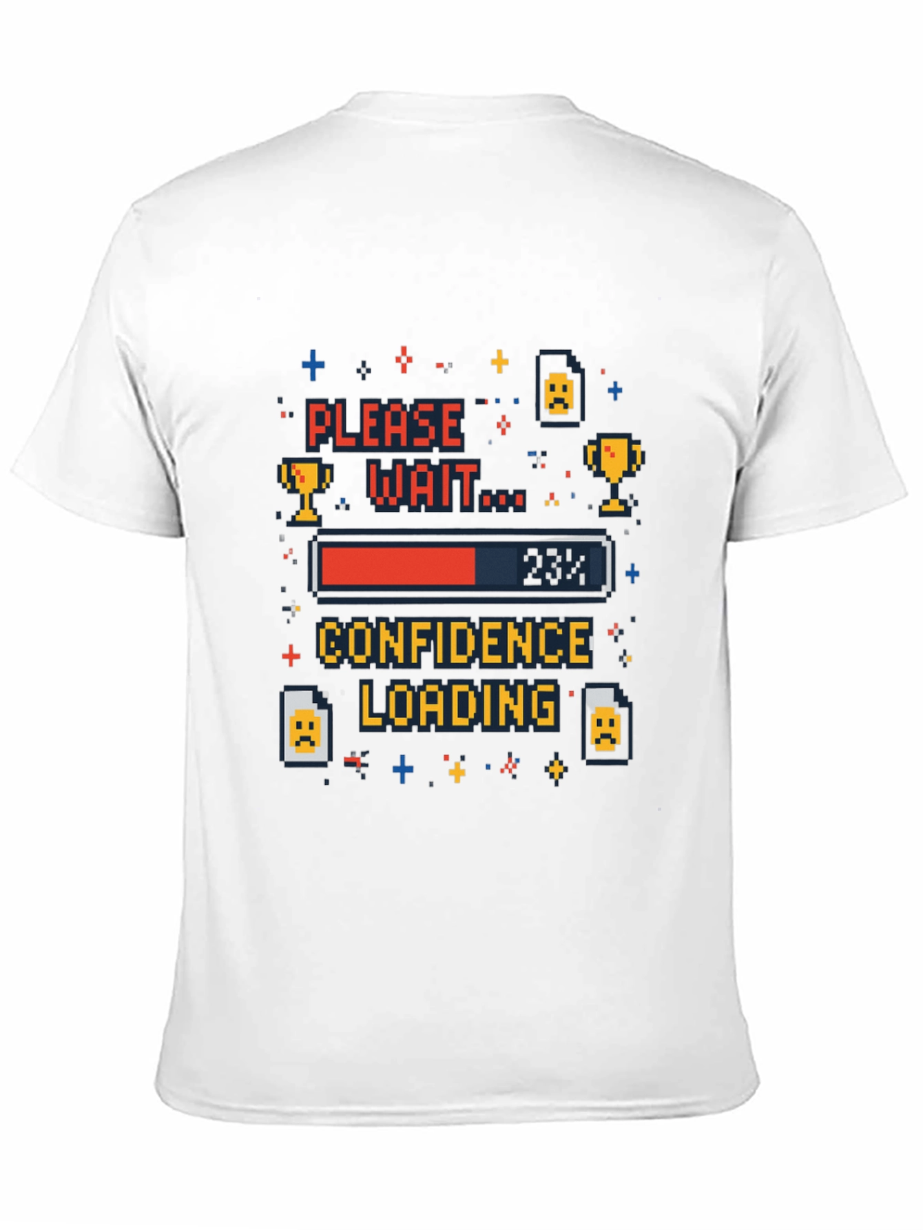 Confidence Loading Pixel Art Black Tee