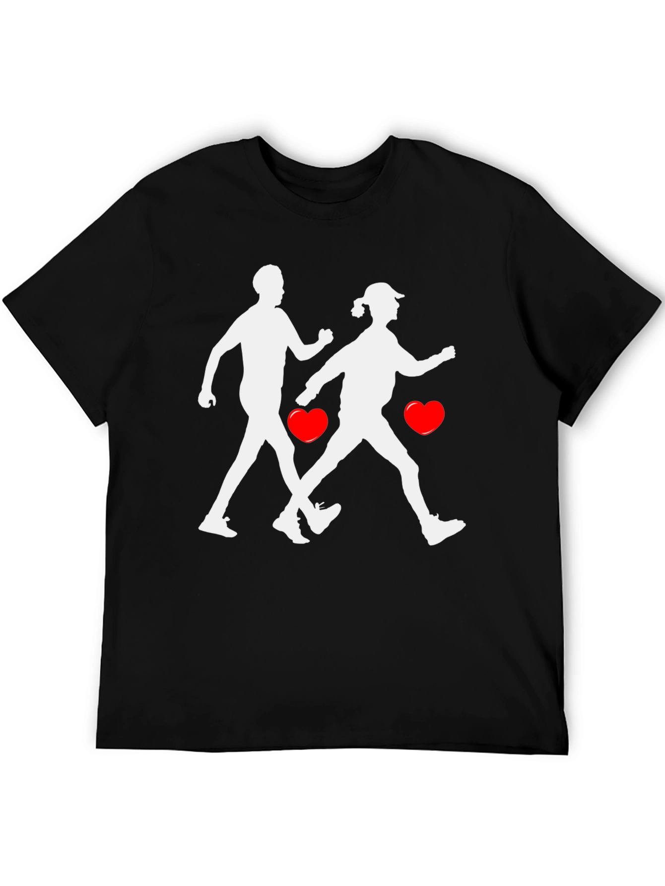 Couple Walking T-Shirt Love Cardio Fitness Tee