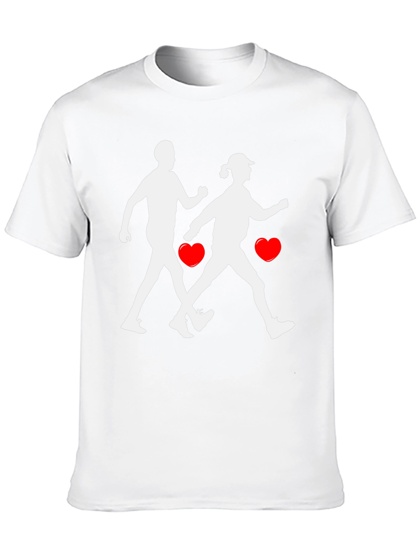 Couple Walking T-Shirt Love Cardio Fitness Tee