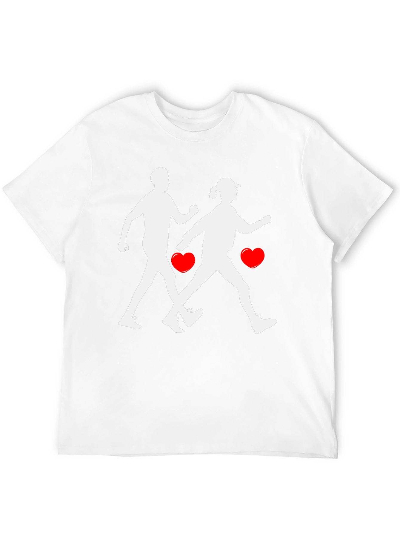 Couple Walking T-Shirt Love Cardio Fitness Tee