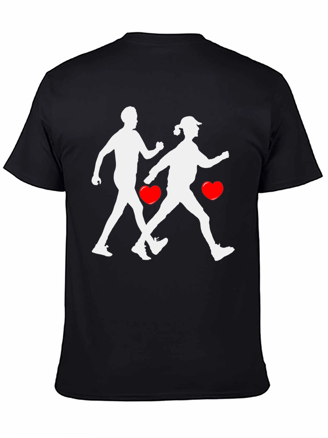 Couple Walking T-Shirt Love Cardio Fitness Tee