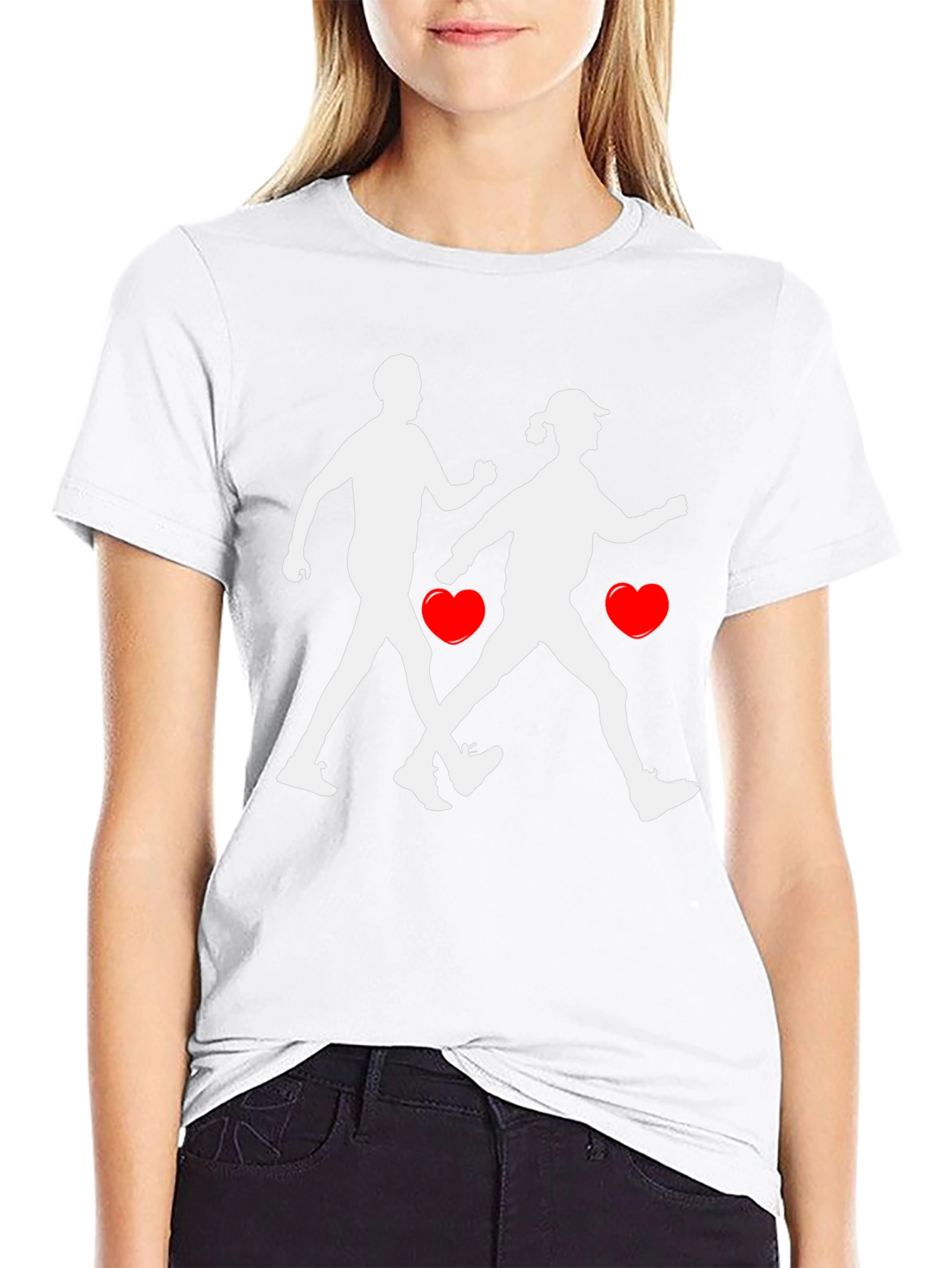 Couple Walking T-Shirt Love Cardio Fitness Tee
