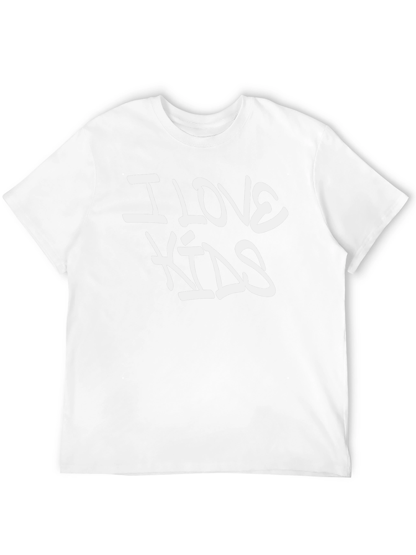I Love Kids Graphic Tee - Black Casual T-Shirt