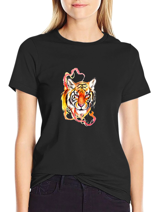 Fiery Tiger Graphic Tee - Premium Comfort