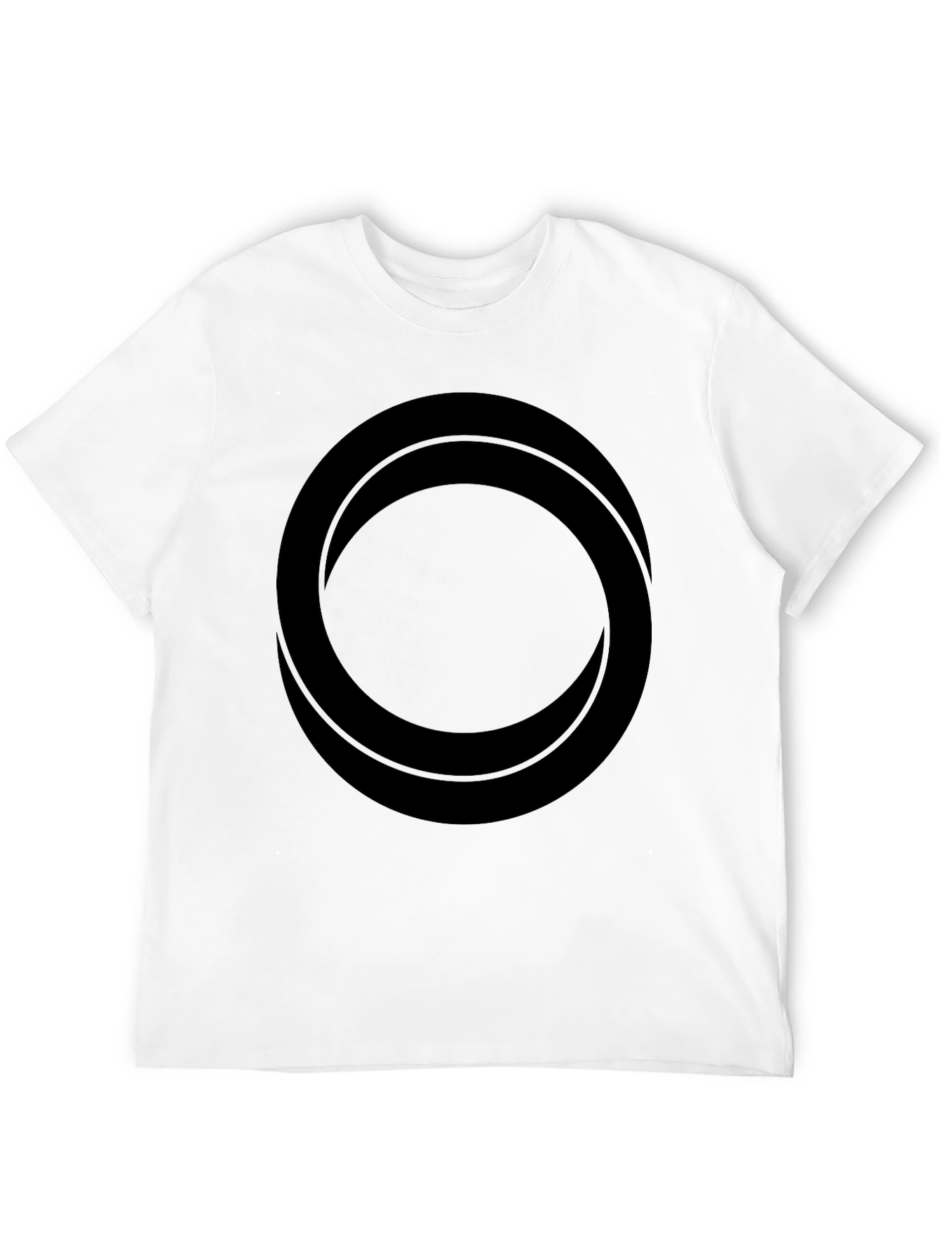 Mens Black Circle Graphic T-Shirt