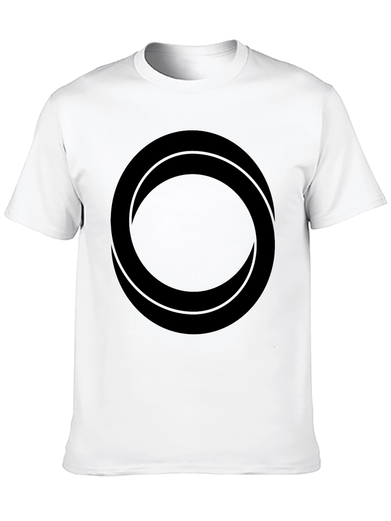 Mens Black Circle Graphic T-Shirt