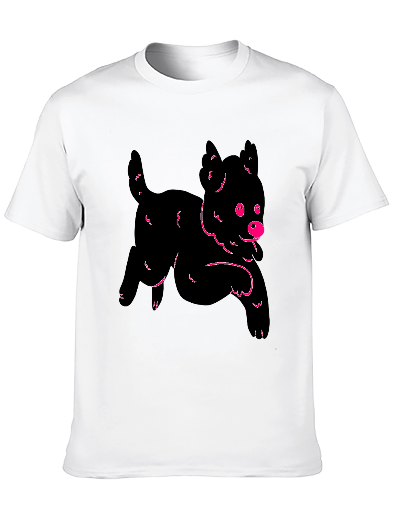 Funky Puppy Graphic Black T-Shirt