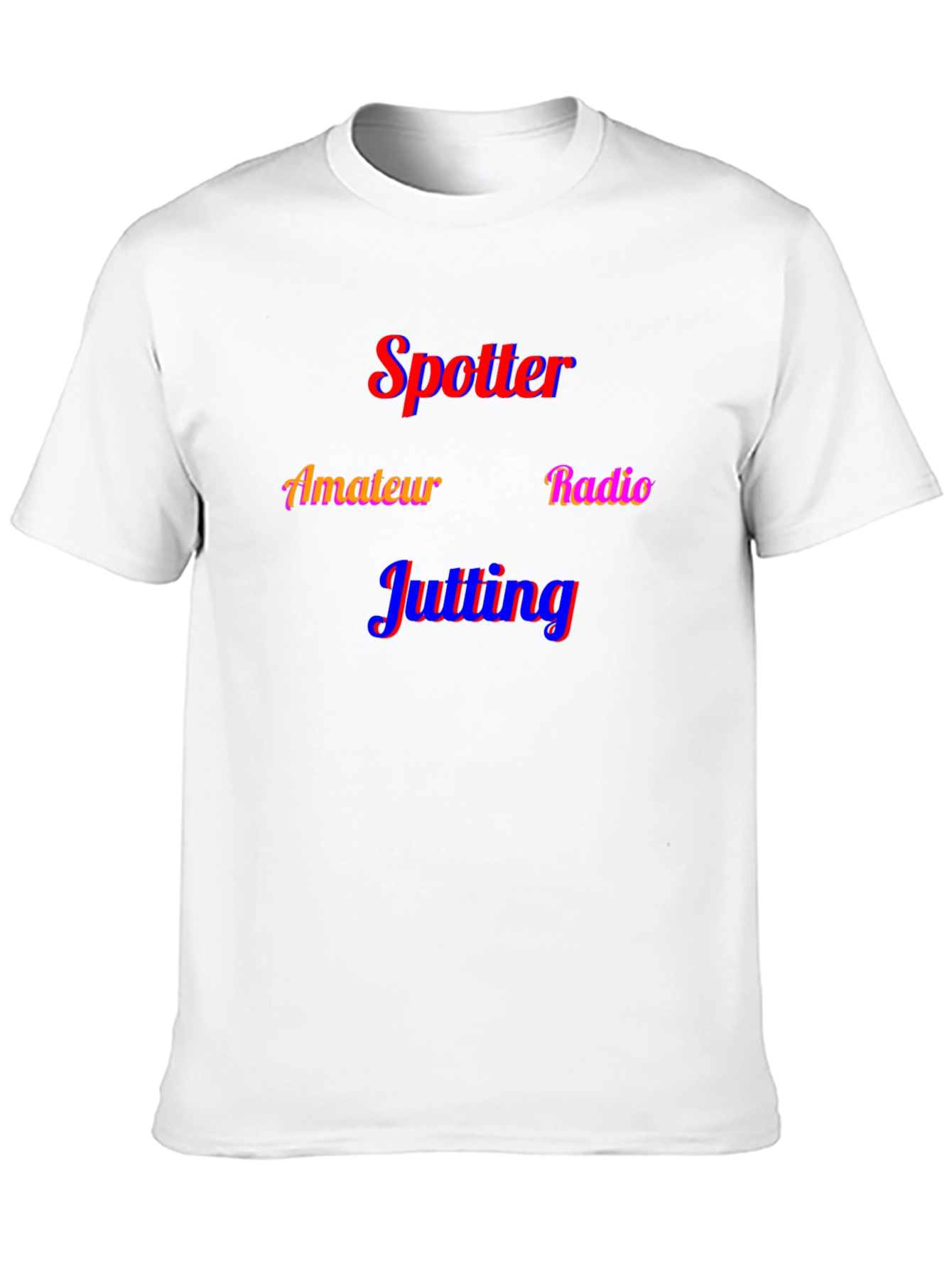 Spotter Amateur Radio Jutting Black T-Shirt