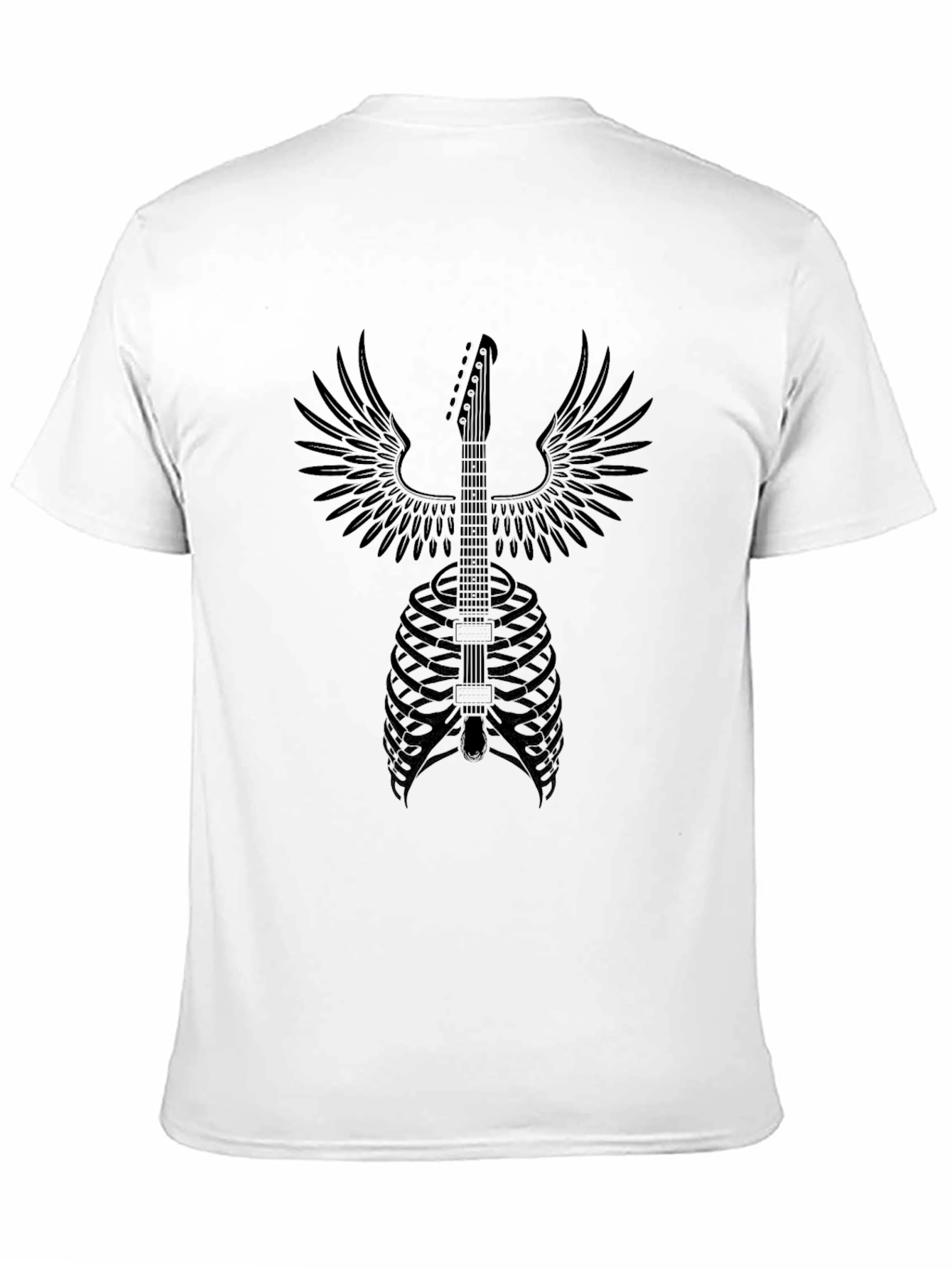 Guitar Wings Rib Cage T-Shirt - Rock Music Tee