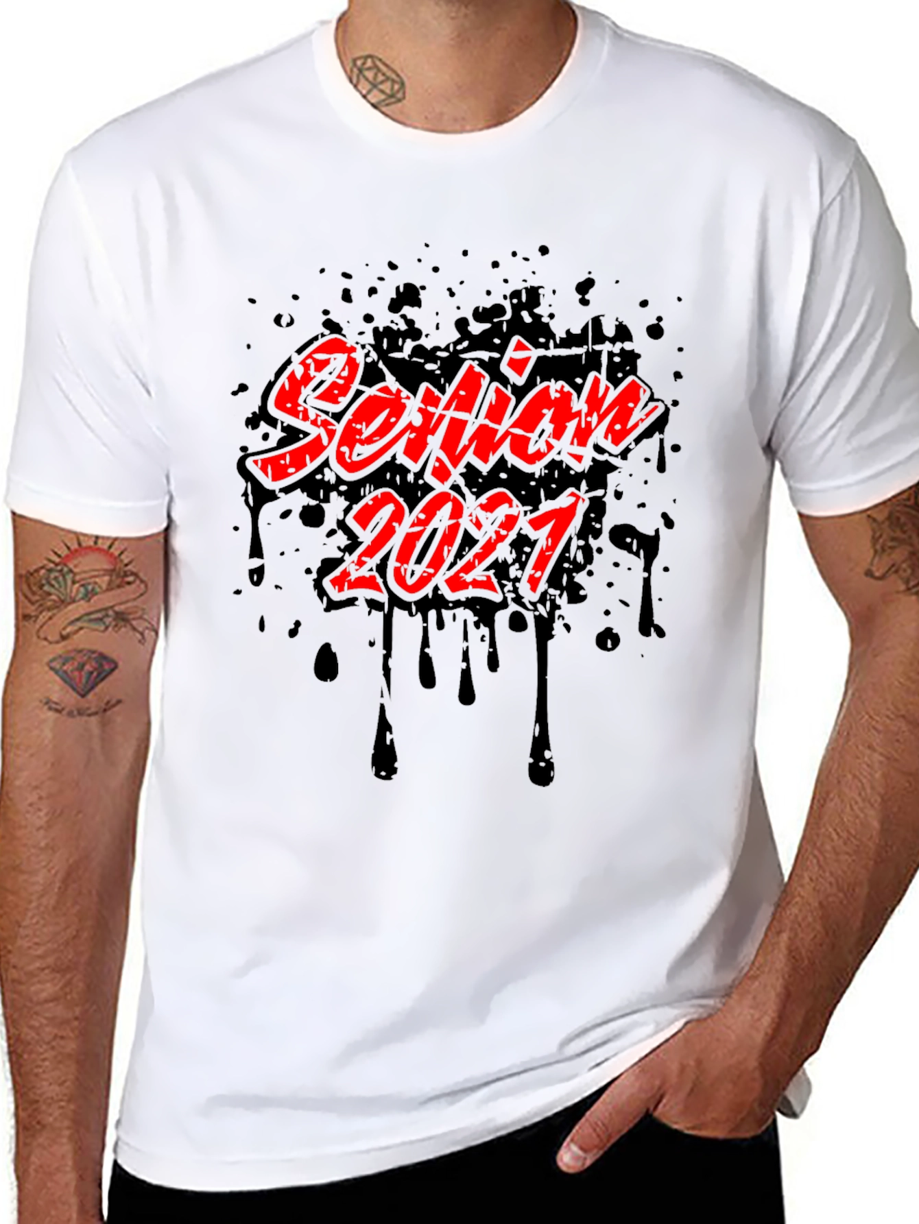 Senior 2021 T-Shirt - Black Graphic Tee