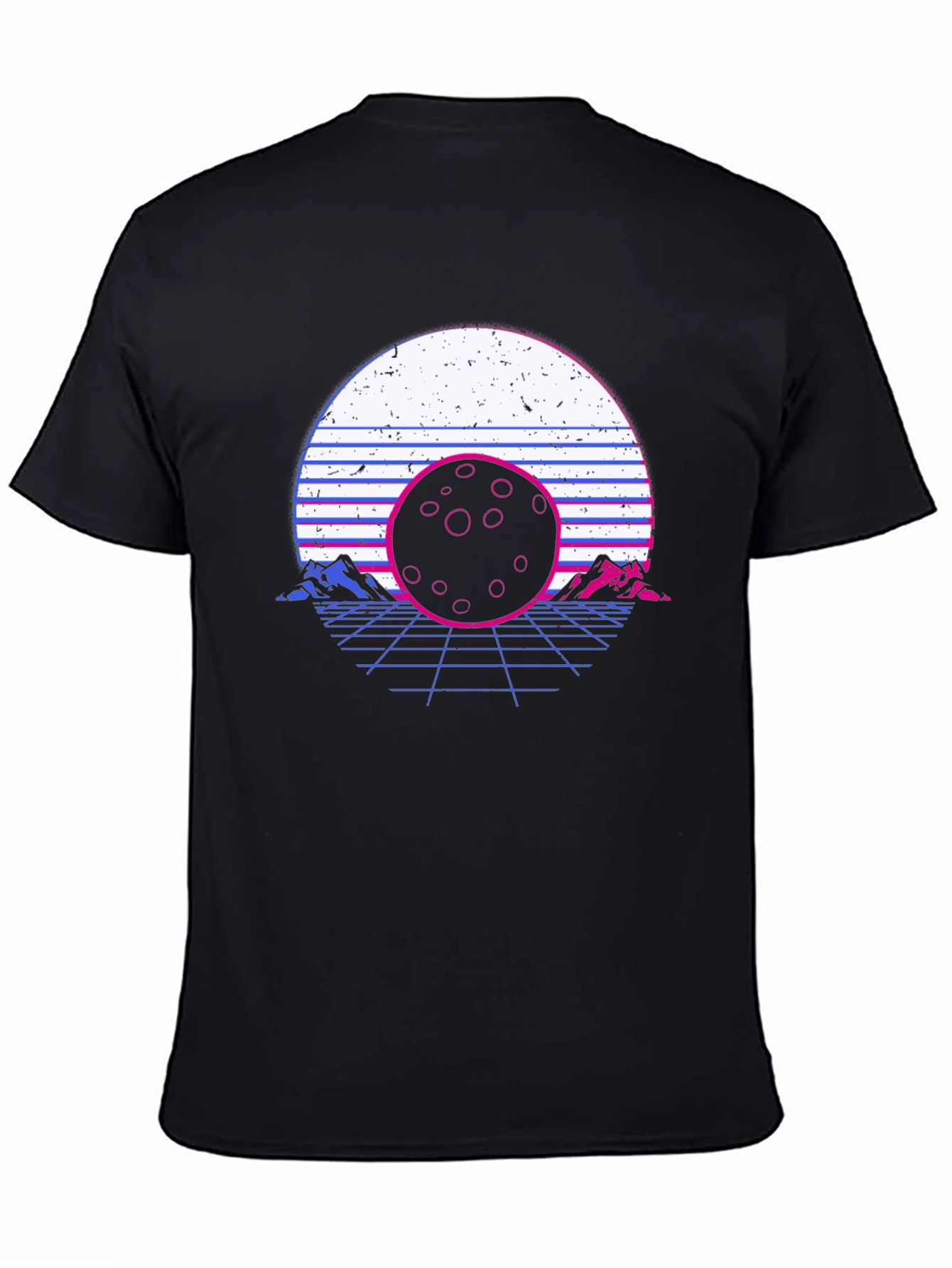Retro Vaporwave Moonscape Graphic T-Shirt