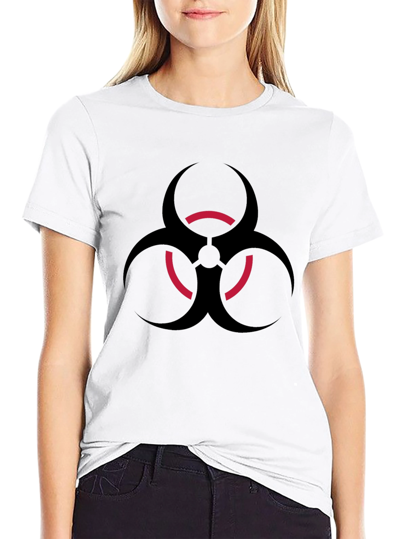 Biohazard Symbol Graphic Black T-Shirt