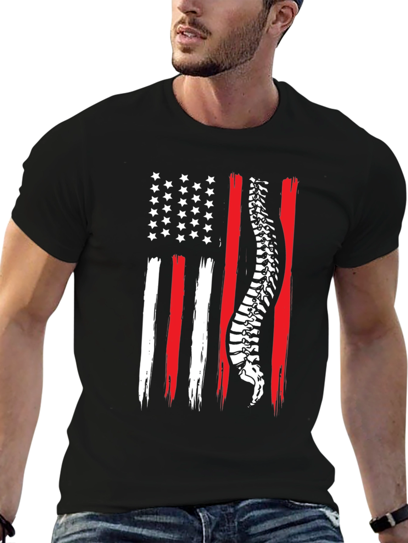 Chiropractor USA Flag T-Shirt