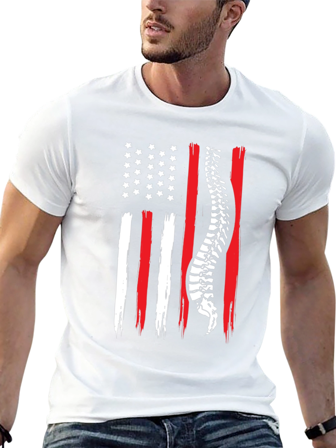 Chiropractor USA Flag T-Shirt