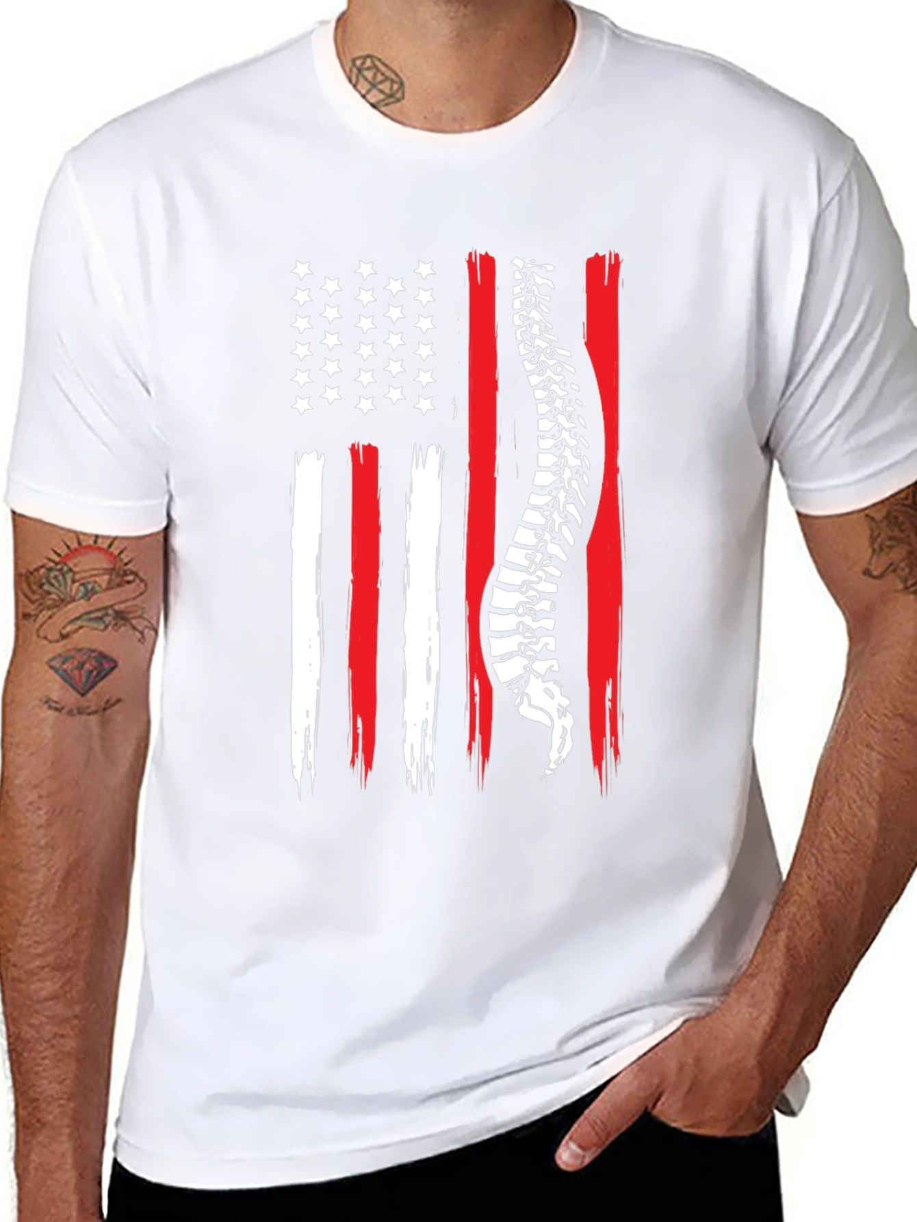 Chiropractor USA Flag T-Shirt