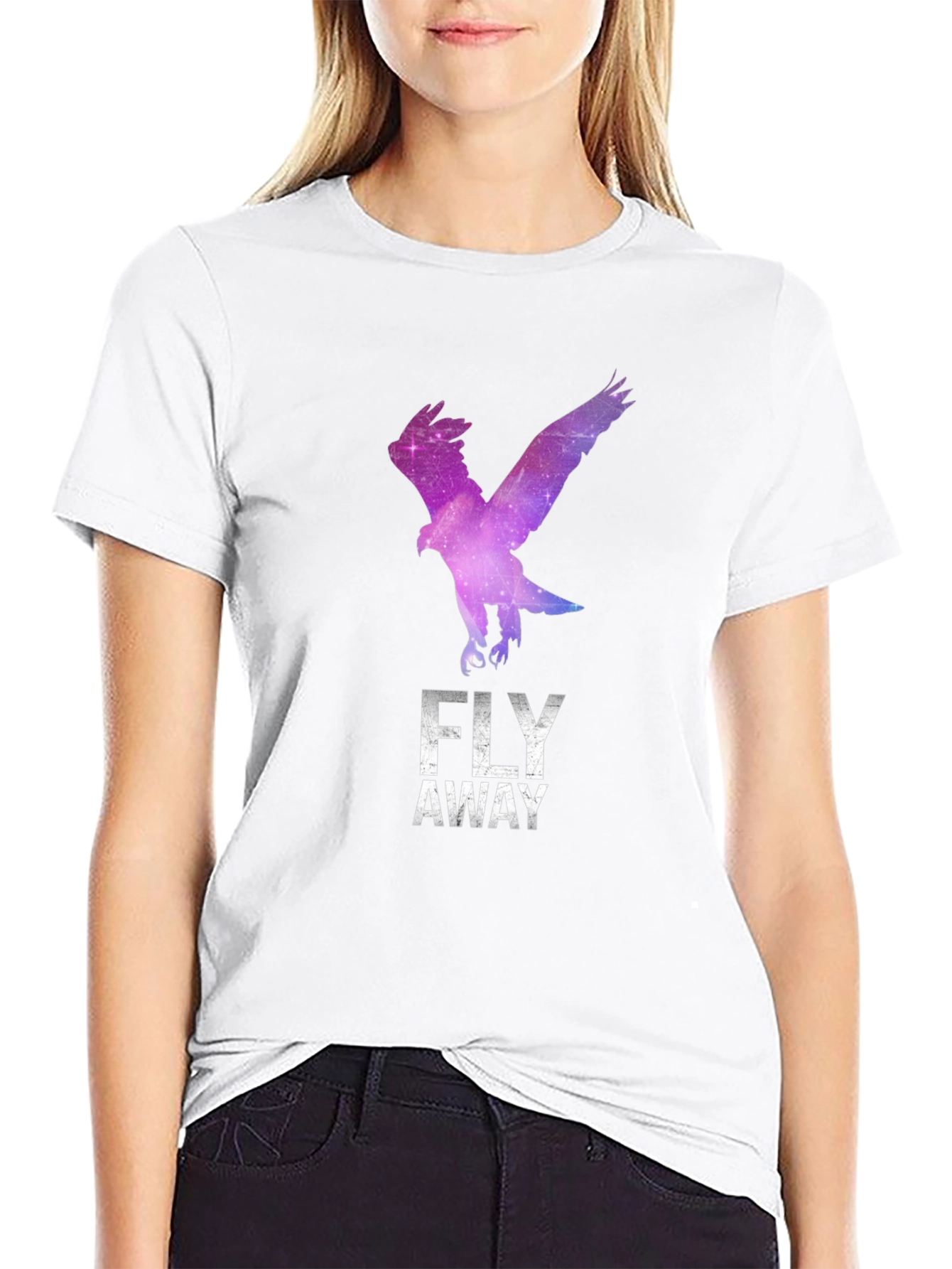 Fly Away Eagle Graphic Tee - Stylish Black T-Shirt