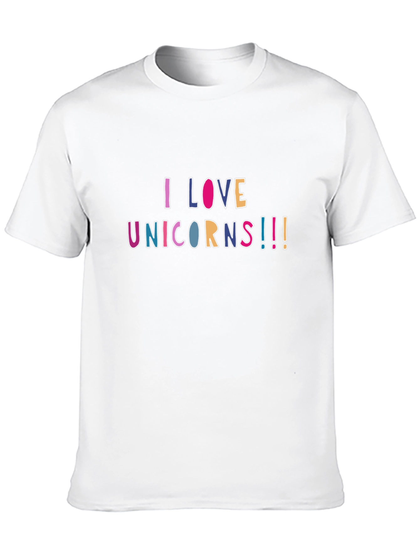 I Love Unicorns Black T-Shirt