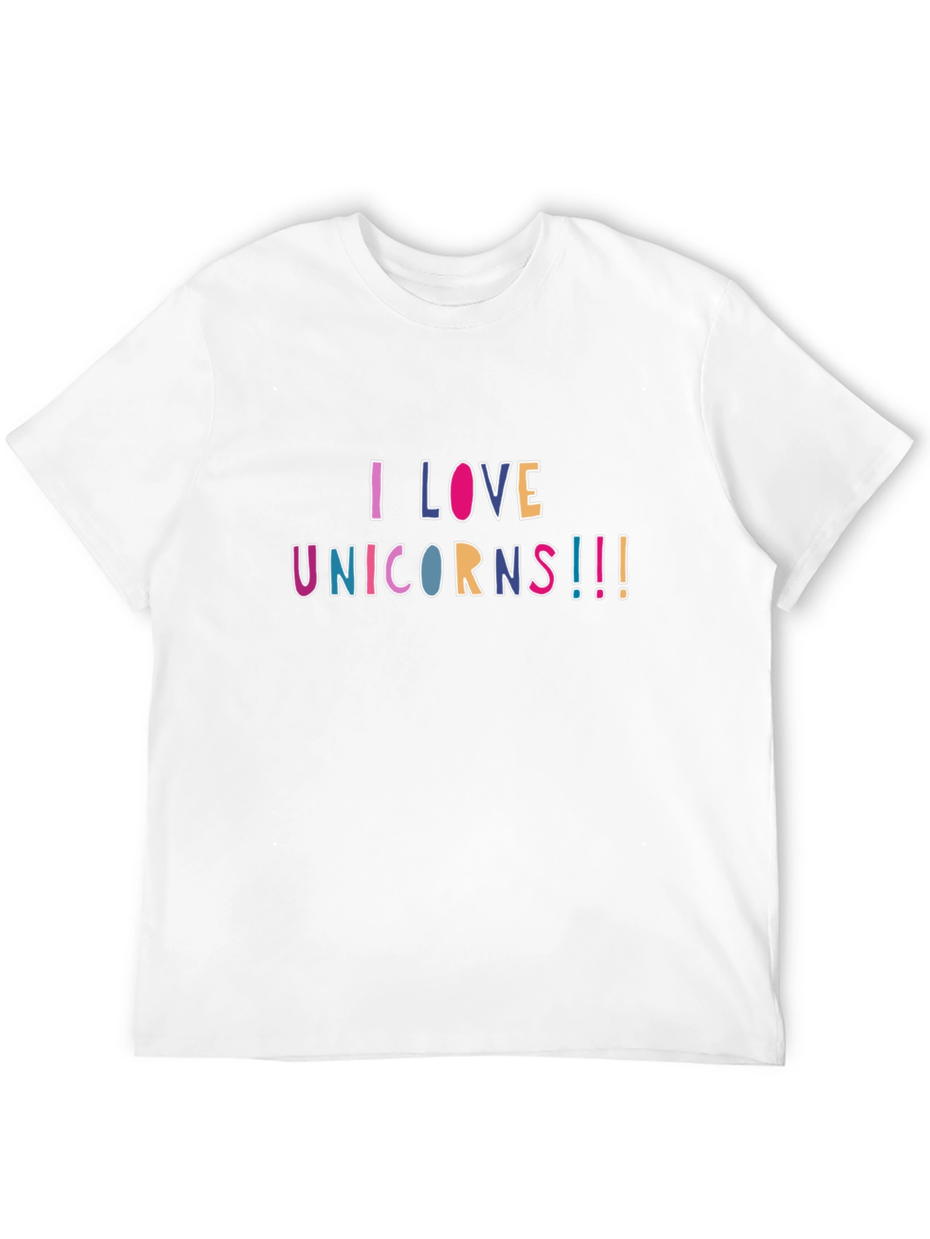 I Love Unicorns Black T-Shirt