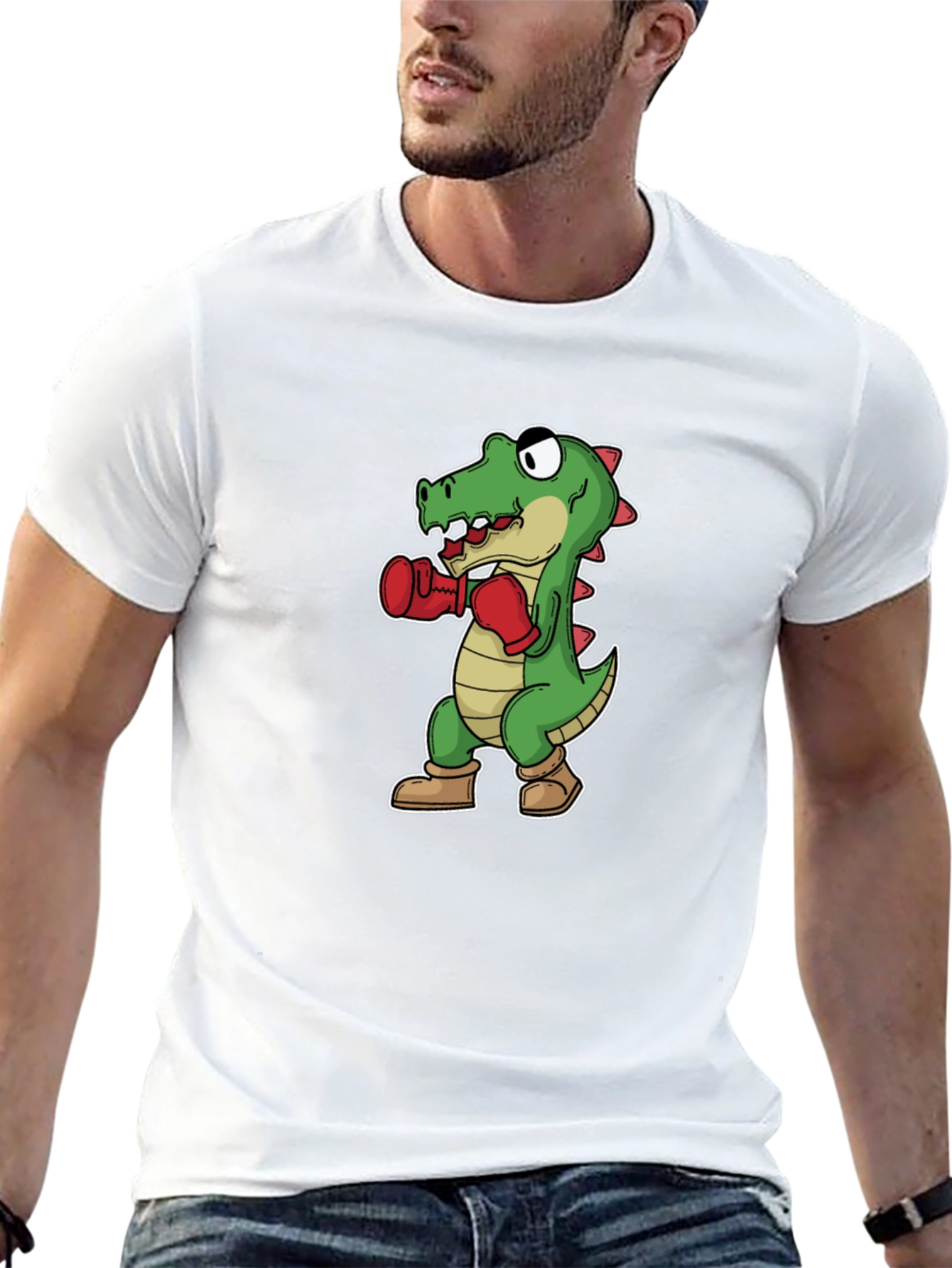 Funny Boxing Alligator Graphic T-Shirt