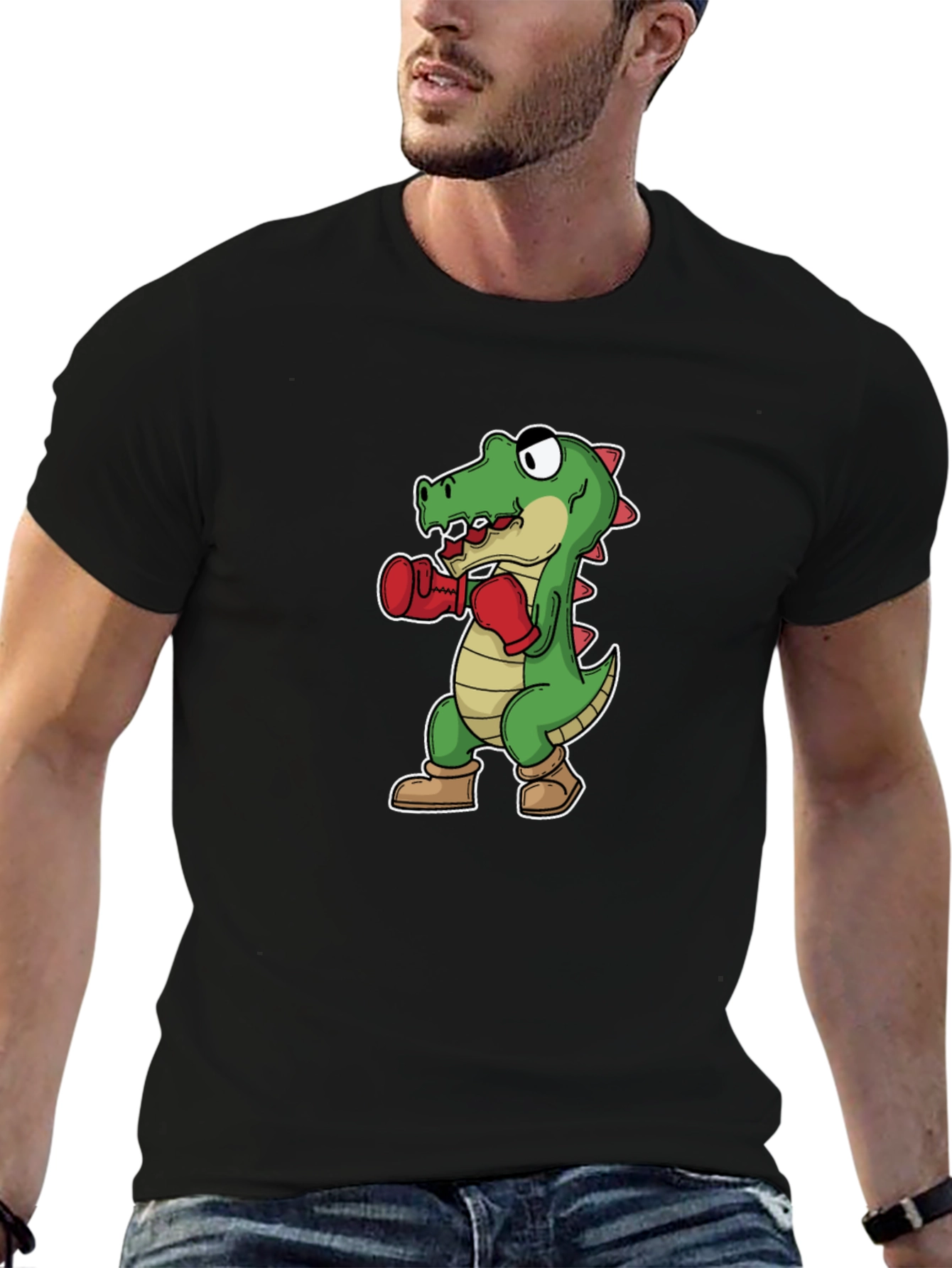 Funny Boxing Alligator Graphic T-Shirt