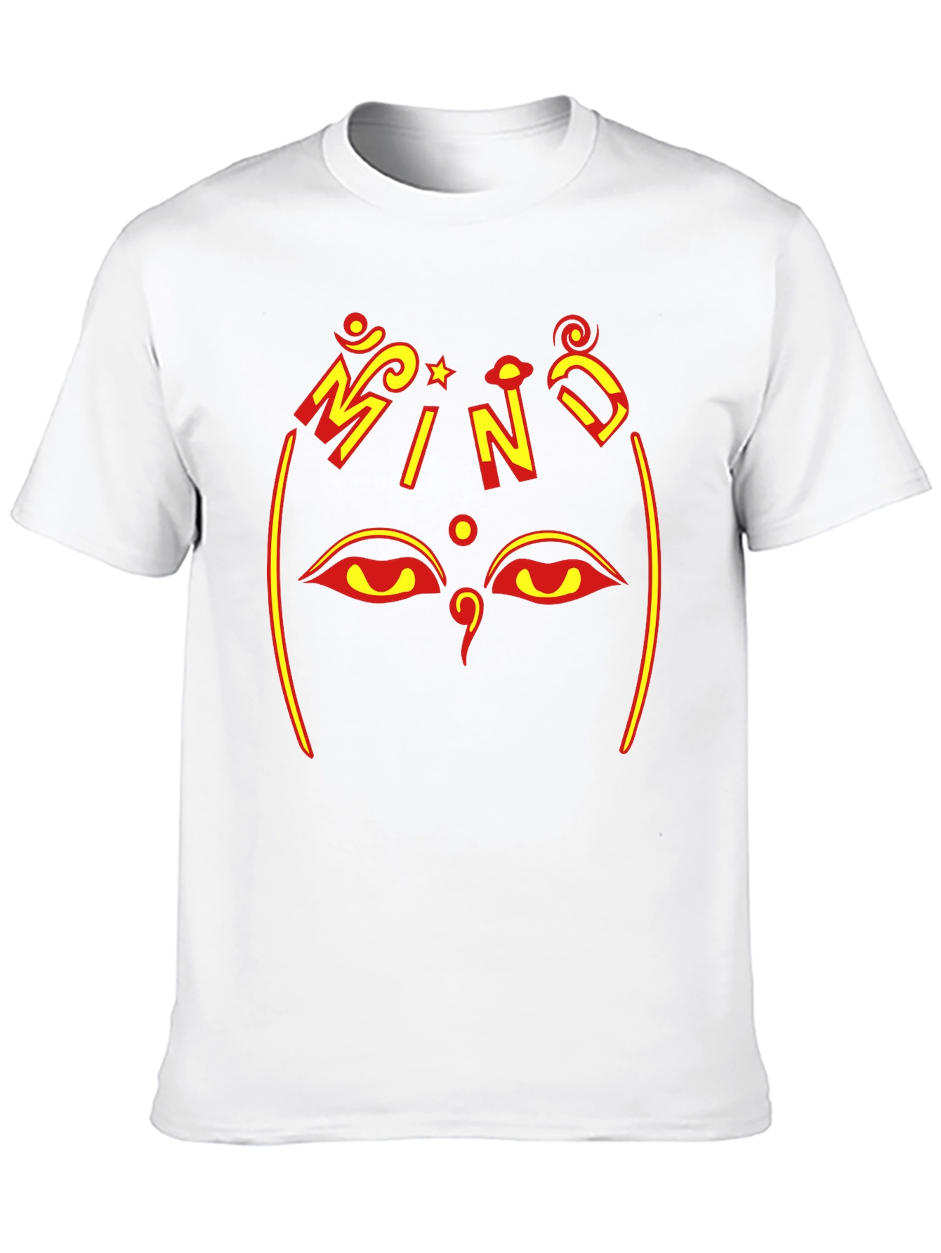 Mind Tee - Graphic Print Black Cotton T-Shirt