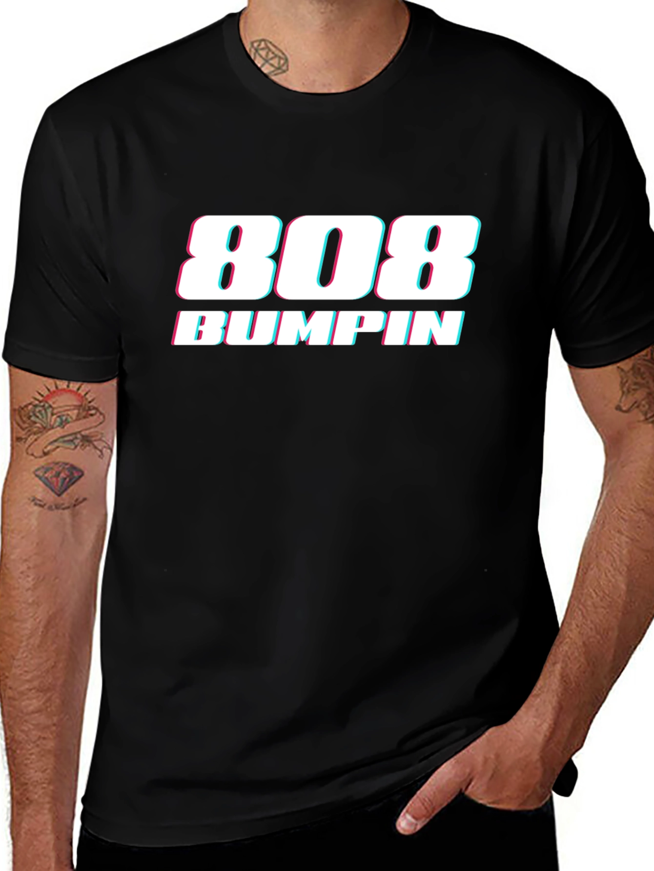 808 Bumpin Graphic Black T-Shirt