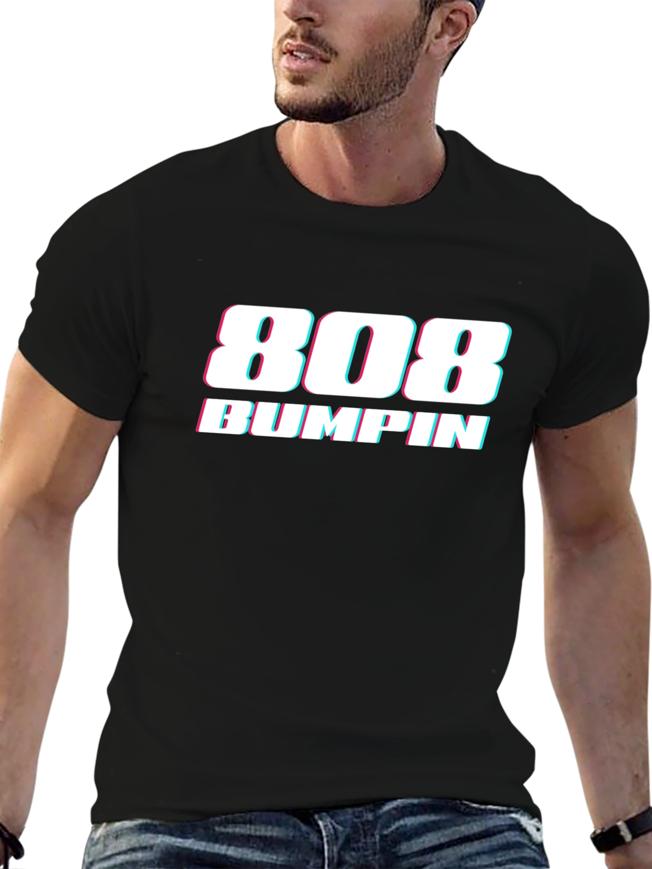 808 Bumpin Graphic Black T-Shirt