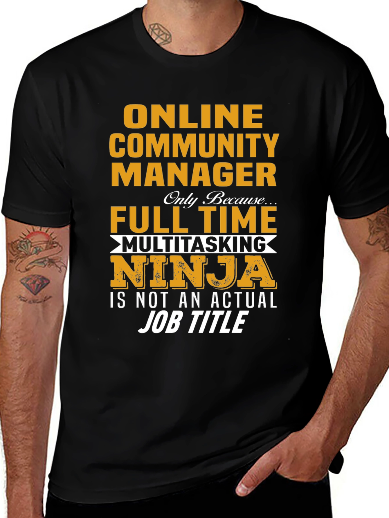 Online Community Manager Full Time Multitasking Ninja T-Shirt