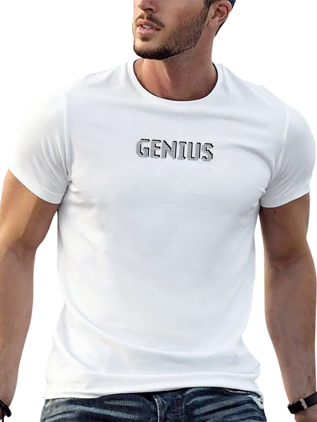 Genius Black Crew Neck T-Shirt