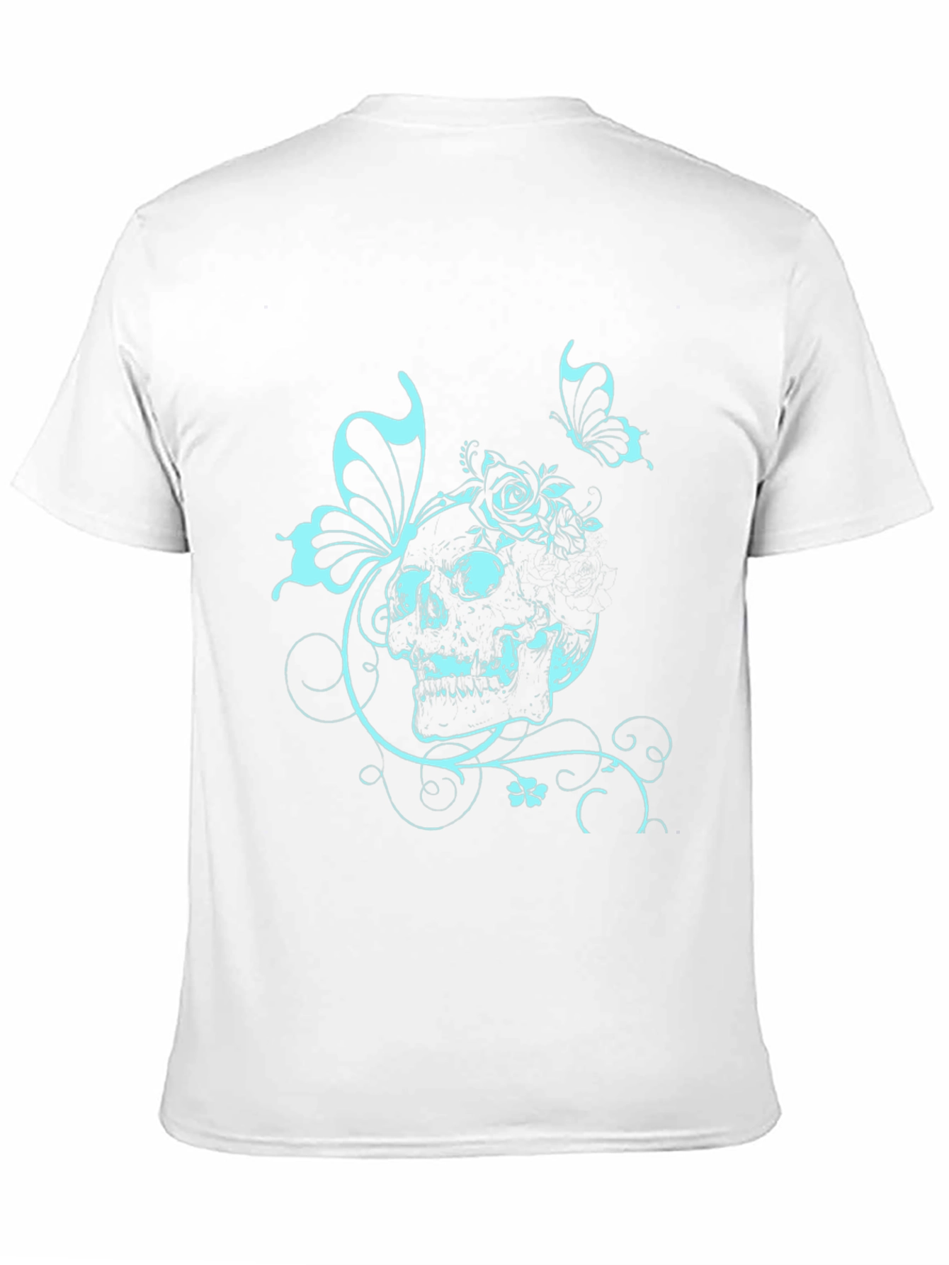 Skull Butterfly Graphic Tee - Edgy Style