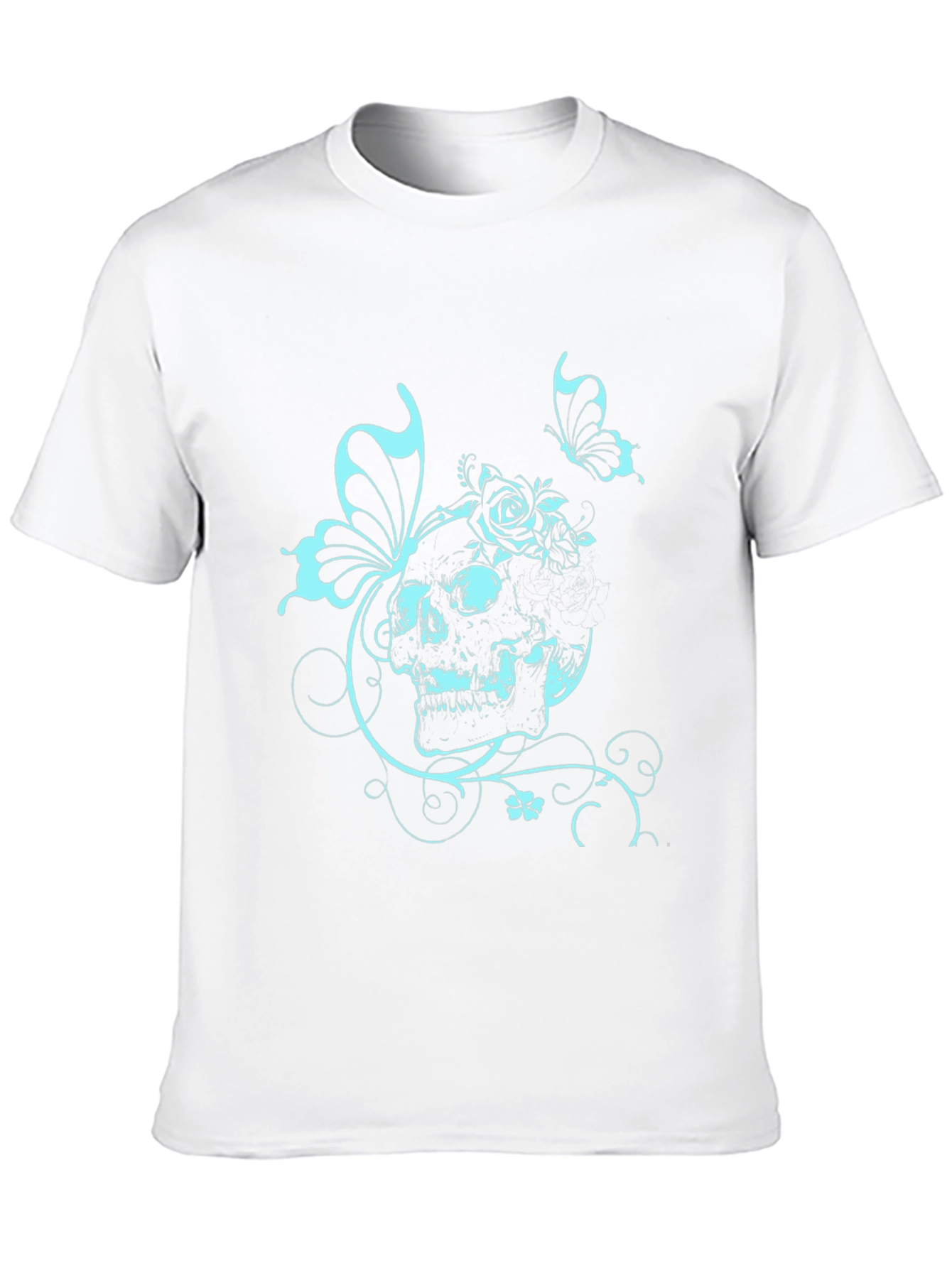 Skull Butterfly Graphic Tee - Edgy Style