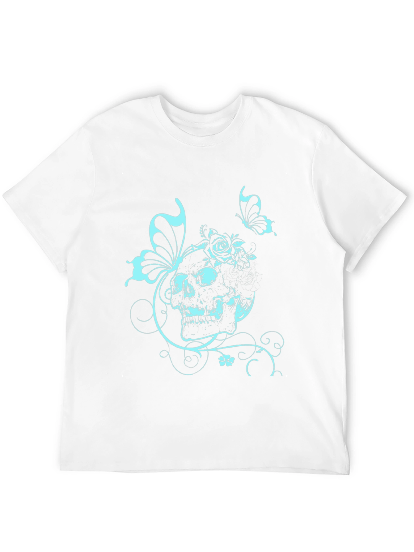 Skull Butterfly Graphic Tee - Edgy Style