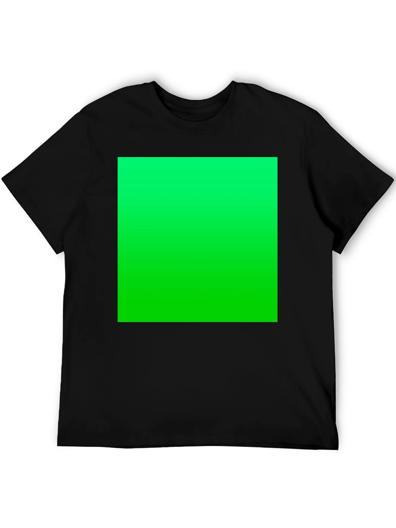 Black T-Shirt with Vibrant Green Graphic