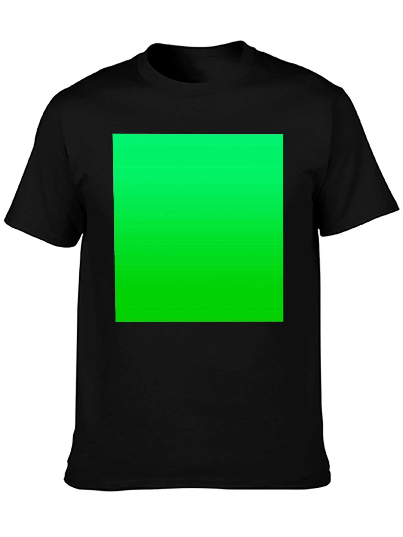 Black T-Shirt with Vibrant Green Graphic