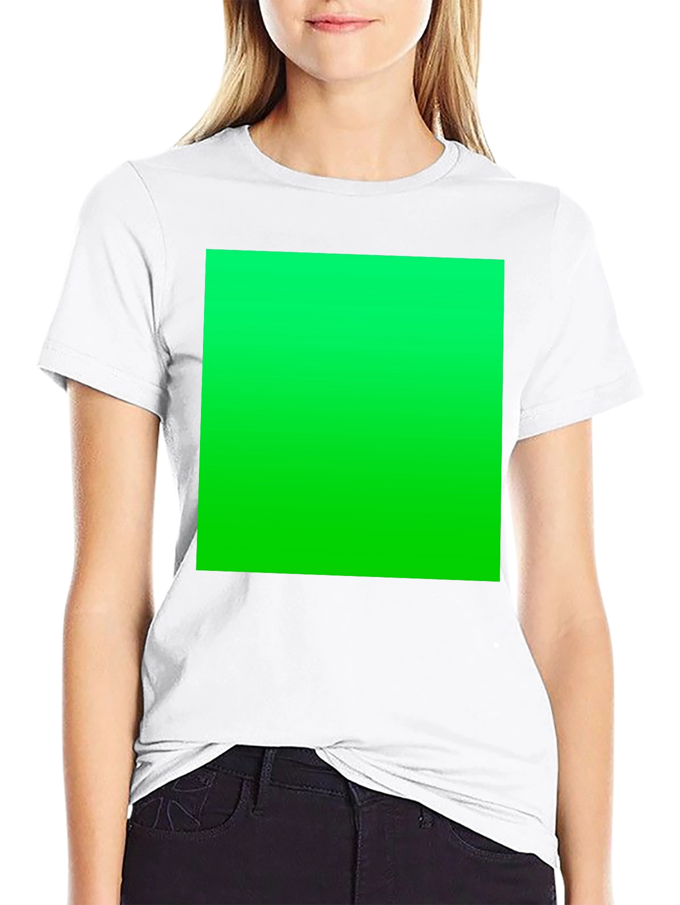 Black T-Shirt with Vibrant Green Graphic