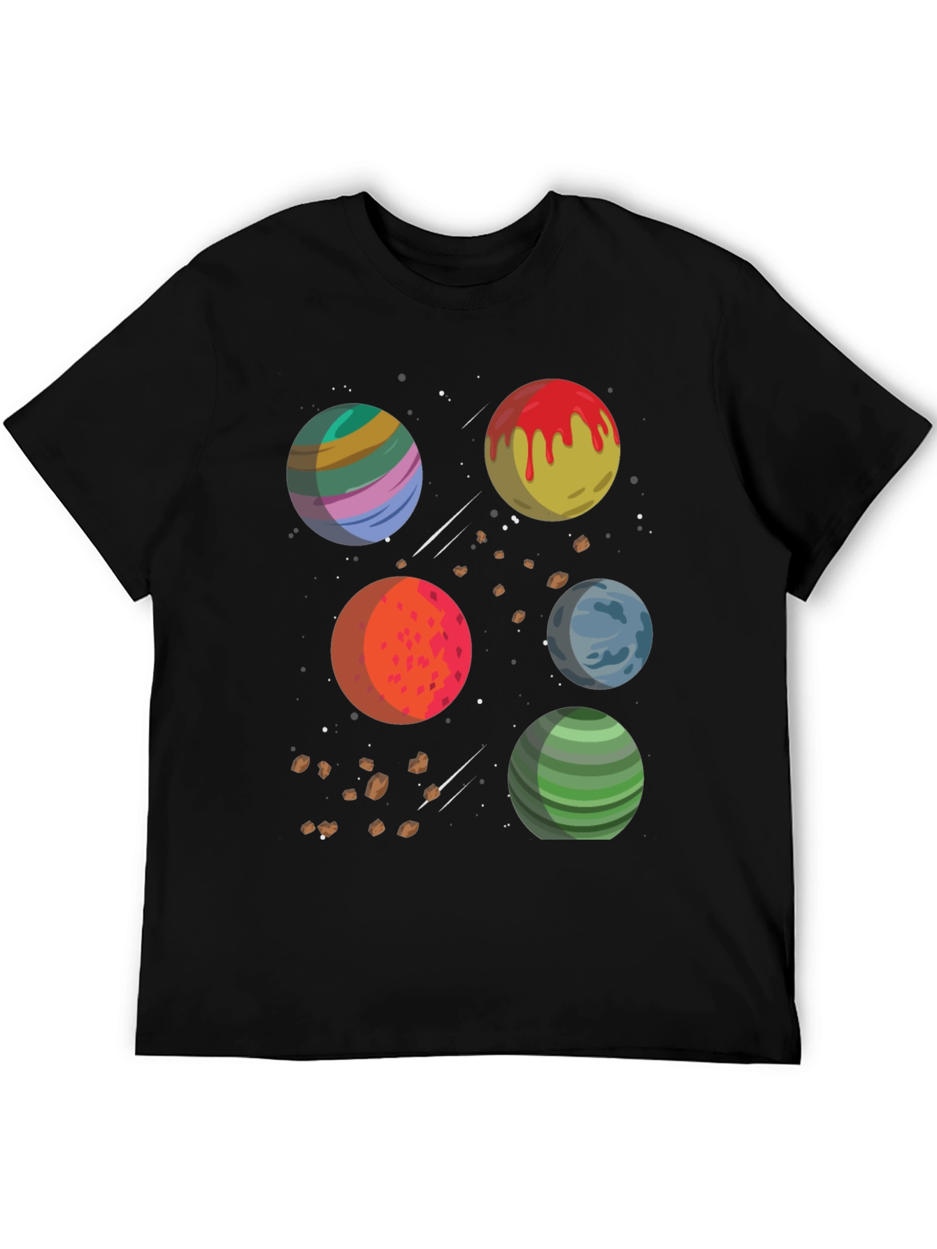 Planetary Graphic Tee - Stylish Space Design