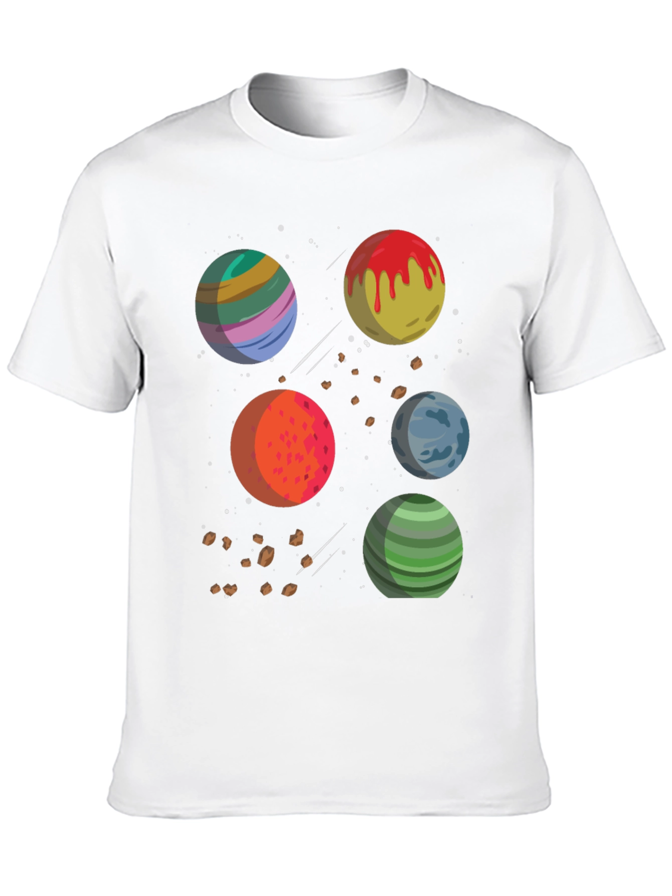 Planetary Graphic Tee - Stylish Space Design