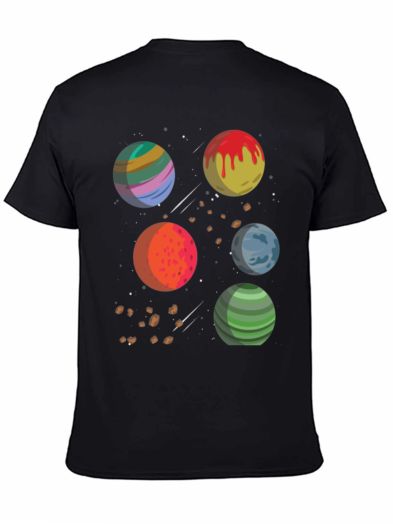 Planetary Graphic Tee - Stylish Space Design