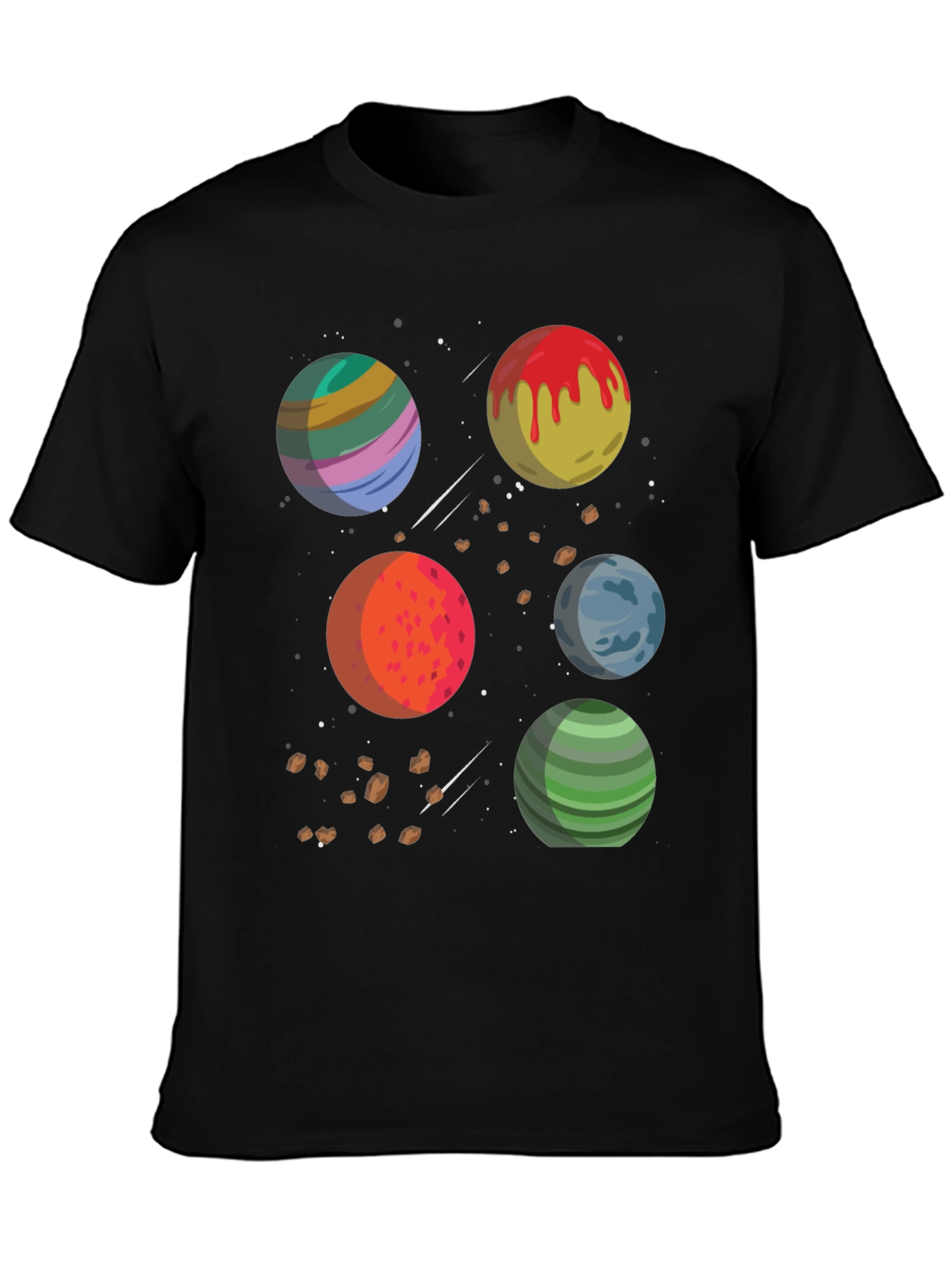 Planetary Graphic Tee - Stylish Space Design